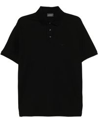 Emporio Armani - Logo-Embroidered Cotton Polo Shirt - Lyst