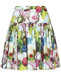 Dolce & Gabbana - Minifalda con estampado floral - Lyst