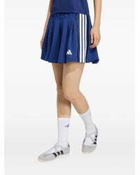 adidas - Pleated Mesh-Knit Mini Skirt - Lyst
