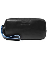 Piquadro - Removable Dividers Leather Clutch Bag - Lyst