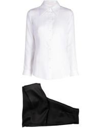 Saiid Kobeisy - Traje Mikado Con Pantalones De Piqué - Lyst