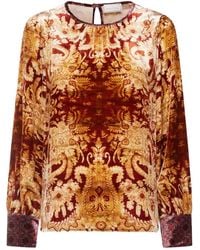 Pierre Louis Mascia - Damask-Print Velvet Shirt - Lyst