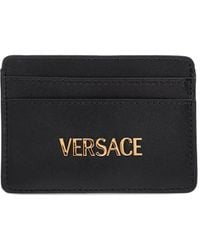 Versace - Tag Leather Card Holder - Lyst
