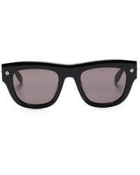 McQueen - Spike Stud-Detailing D-Frame Sunglasses - Lyst