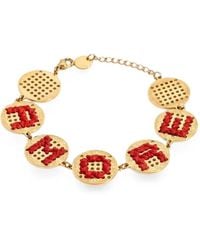 L'EIGHT STUDIO - Embroidered Medallion Bracelet - Lyst