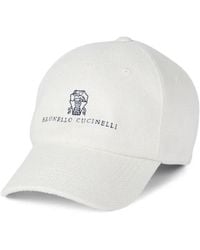 Brunello Cucinelli - Baseballkappe Mit Logo-Stickerei - Lyst