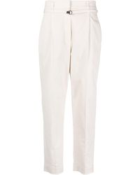 Brunello Cucinelli - High-waisted Tapered-leg Trousers - Lyst