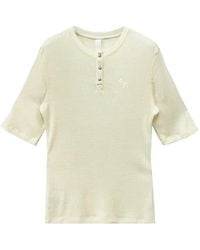 Chrome Hearts - Ch Letter Waffle Thermal Short Sleeve Henley T-Shirt - Lyst
