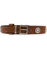 Etro - Stud-Embellished Leather Belt - Lyst