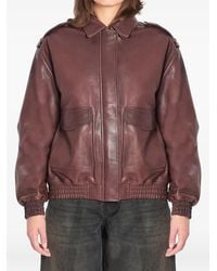 Arma - Pointed-Collar Leather Jacket - Lyst