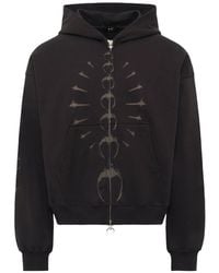 THUG CLUB S Dragon Stud Zip Up Hoodie in Black for Men | Lyst UK