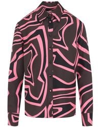 PUCCI - Labirinto Print Long-Sleeved Shirt - Lyst