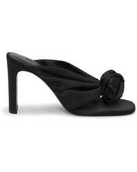 ROTATE BIRGER CHRISTENSEN - Square-Toe Satin Sandals - Lyst