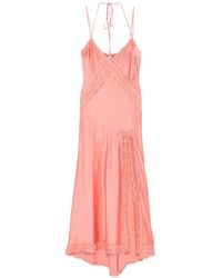 LES FILLES D'EVA - Maxi-Jurk Met Kanten Afwerking En Zijsplit - Lyst