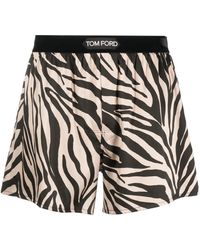 Tom Ford - Boxershorts Aus Seide Mit Zebra-Print - Lyst