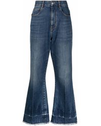 Stella McCartney - Flared Cropped Jeans - Women's - Spandex/elastane/sustainable Cotton - Lyst