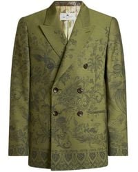 Etro - Double-Breasted Jacquard Blazer - Lyst