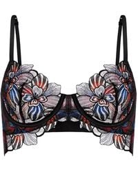 Zhilyova - Floral Embroidered Bra - Lyst