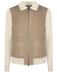Volfagli - Arena Cable-Knit Suede Jacket - Lyst