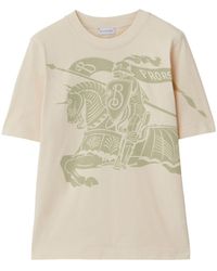 Burberry - Equestrian Knight Cotton T-shirt - Lyst