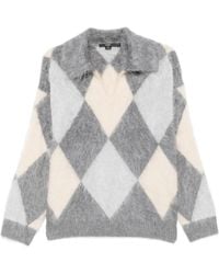 Seventy - Argyle Intarsia-Knit Sweater - Lyst