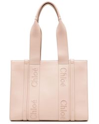 Chloé - Medium Woody Leather Tote Bag - Lyst