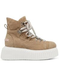 Agl Attilio Giusti Leombruni - Textured Lace-Up Boots - Lyst