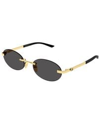 Gucci - Interlocking-G Rimless Oval-Frame Sunglasses - Lyst