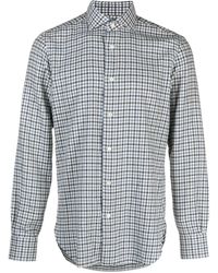 Barba Napoli - Fine-Check Cotton Flannel Shirt - Lyst
