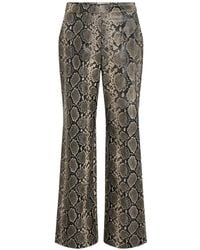 KARL LAGERFELD - Pantalon Évasé À Effet Python - Lyst