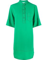 See By Chloé - Contrast-stitch Short-sleeve Shift Dress - Lyst