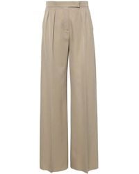 Max Mara - Plooibroek Met Wijde Pijpen - Lyst