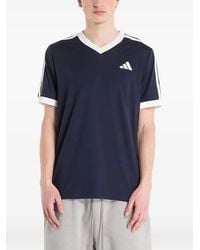 adidas - T-Shirt Rayé À Col V - Lyst