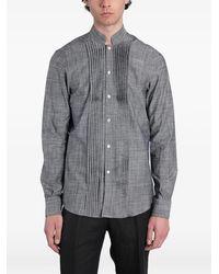 Tagliatore - Ghandi Pleated Band-Collar Shirt - Lyst