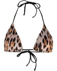 Roberto Cavalli - Leopard-Print Bikini Top - Lyst