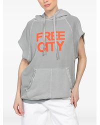 Freecity - Hooded Sleeveless Hoodie - Lyst