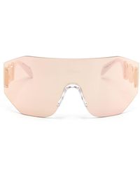 Versace - Medusa-plaque Oversize-frame Sunglasses - Lyst