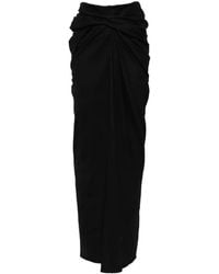 Entire studios - Interlock Twist-Detail Draped Maxi Skirt - Lyst
