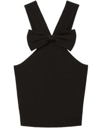 Claudie Pierlot - Top Crop Con Fiocco - Lyst
