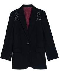 Zadig & Voltaire - Embroidered-Detail Blazer - Lyst