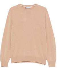 Canali - Crew-Neck Ribbed-Trim Sweater - Lyst