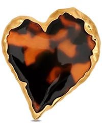 Oscar de la Renta - Tortoise Stone Heart Ring - Lyst