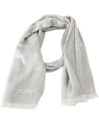 Missoni - Logo-Embroidered Fringed Scarf - Lyst