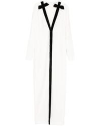 Alessandra Rich - Bow-Detail Front-Button Maxi Dress - Lyst