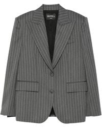Dondup - Blazer A Rayas Diplomáticas Con Solapa De Pico - Lyst