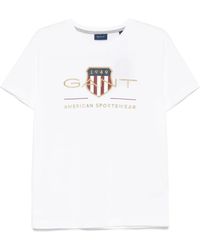 GANT - Logo-Print T-Shirt - Lyst