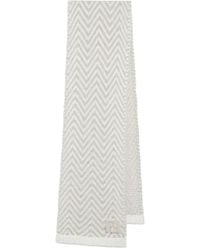 Fendi - Chevron Schal Mit Logo-Stickerei - Lyst