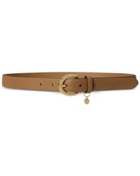 Ralph Lauren - Charm-Crosshatch Leather Belt - Lyst