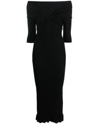 Philosophy Di Lorenzo Serafini - Ribbed-Knit Midi Dress - Lyst