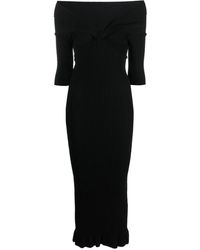 Philosophy Di Lorenzo Serafini - Ribbed-Knit Midi Dress - Lyst